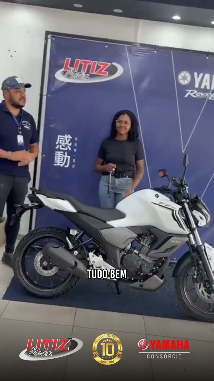 Entrega da Yamaha para Andressa